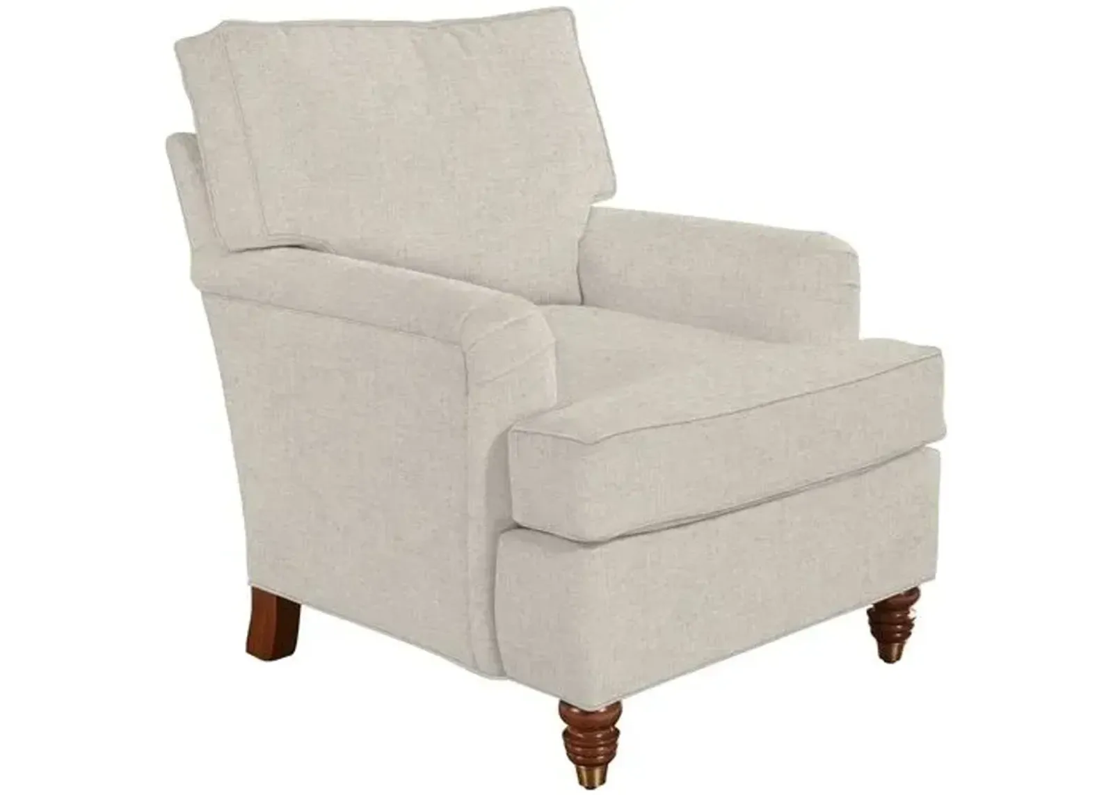 Kate Chair - Crypton Linen - Handcrafted - Ivory