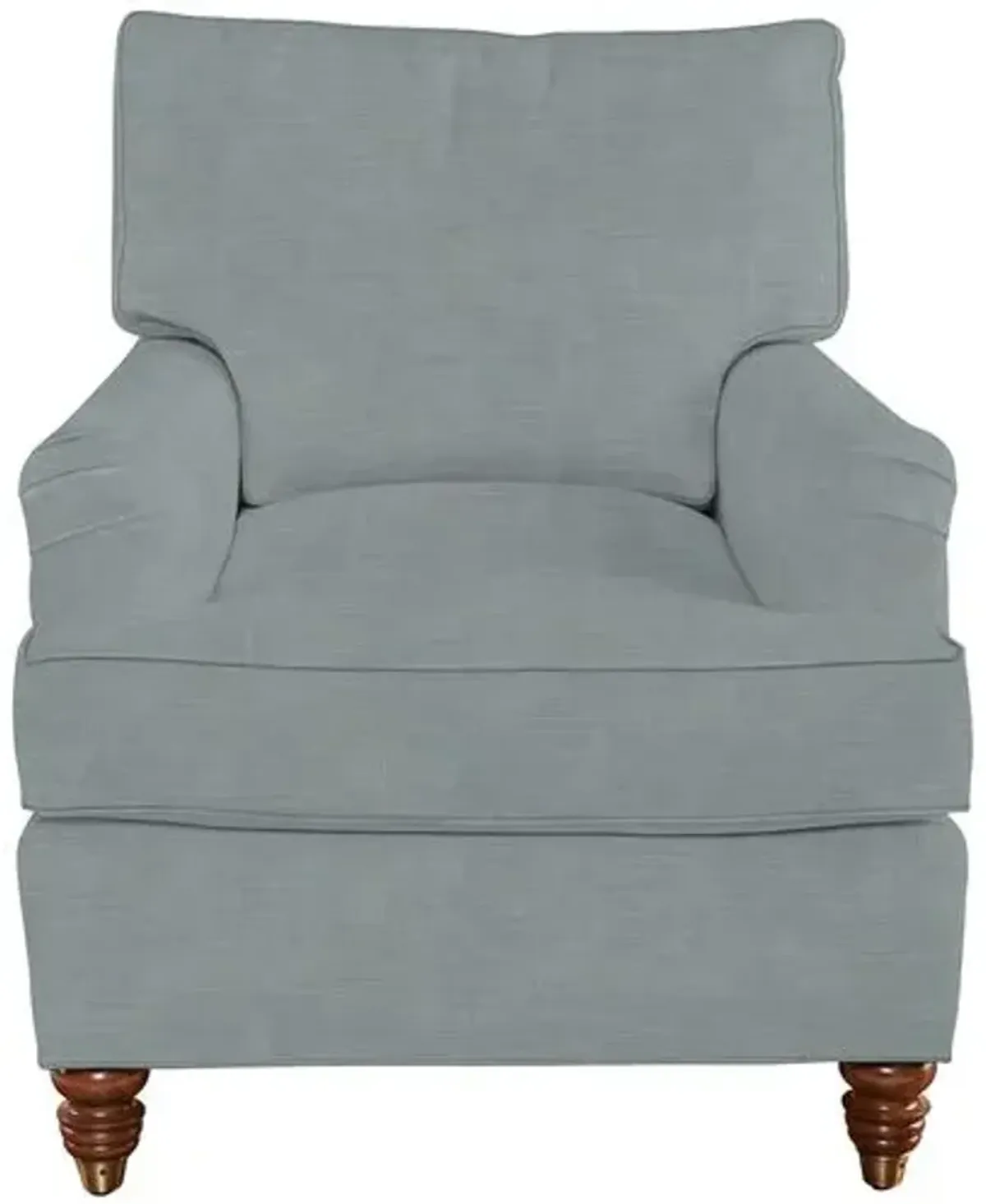 Kate Chair - Crypton Linen - Handcrafted - Blue