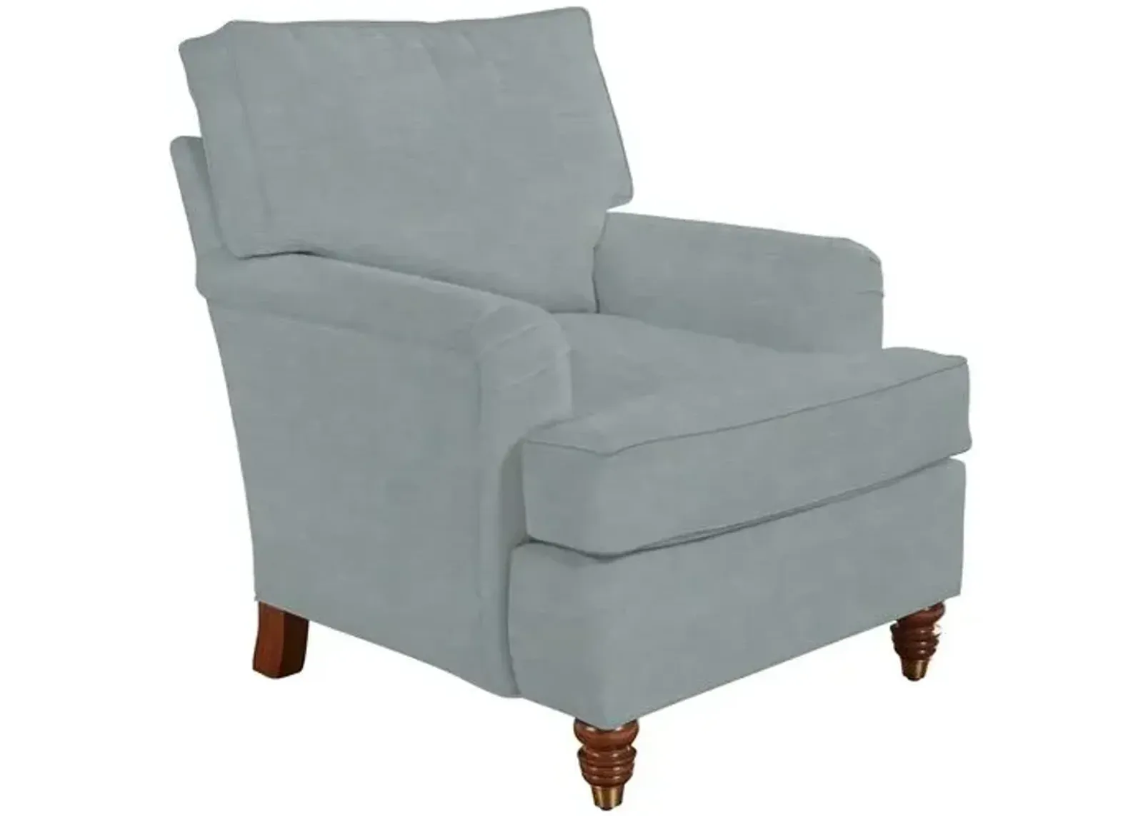 Kate Chair - Crypton Linen - Handcrafted - Blue