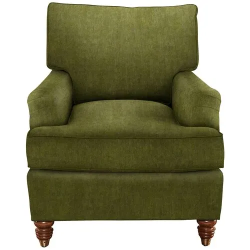 Kate Chair - Crypton Velvet - Handcrafted - Green