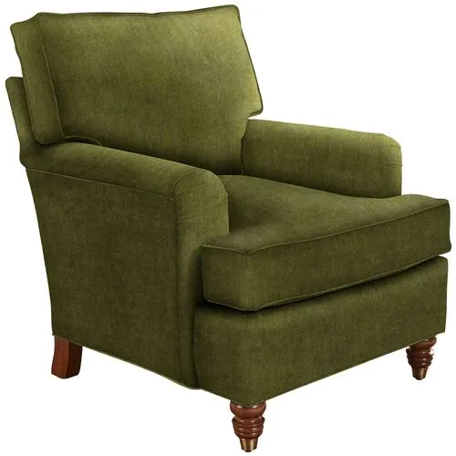 Kate Chair - Crypton Velvet - Handcrafted - Green