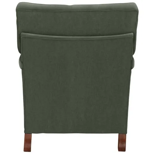 Kate Chair - Crypton Velvet - Handcrafted - Green