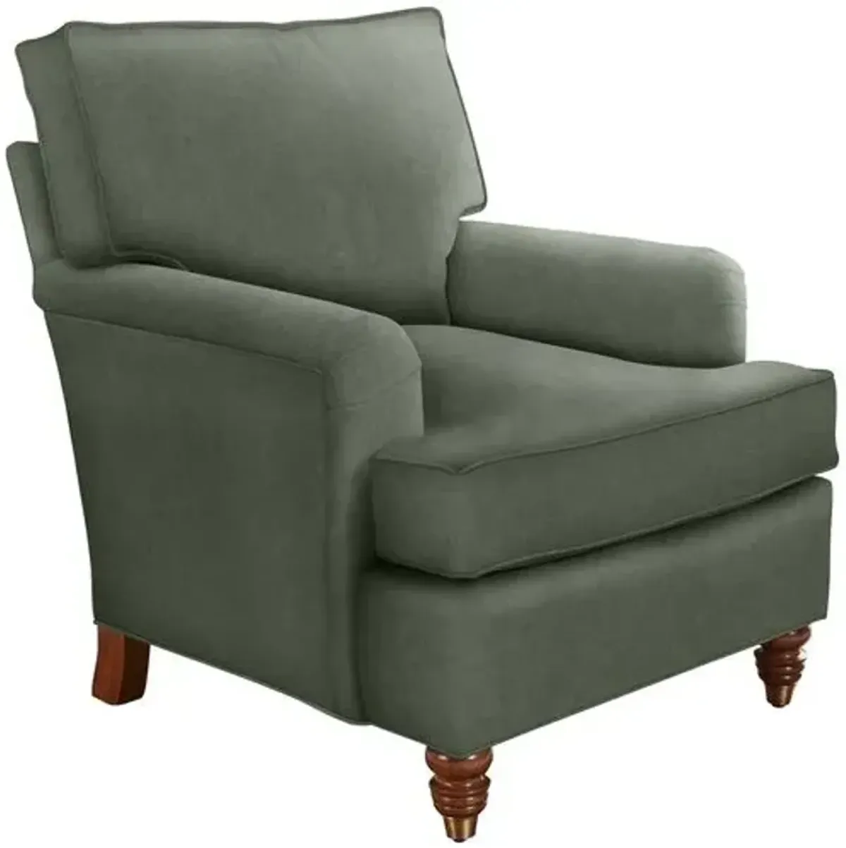 Kate Chair - Crypton Velvet - Handcrafted - Green