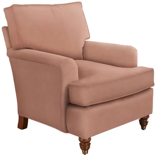Kate Chair - Crypton Velvet - Handcrafted - Pink