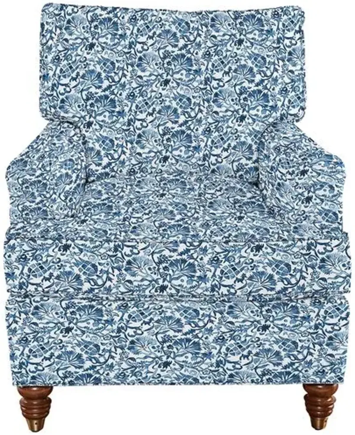 Kate Chair - Indigo Floral - Handcrafted - Blue