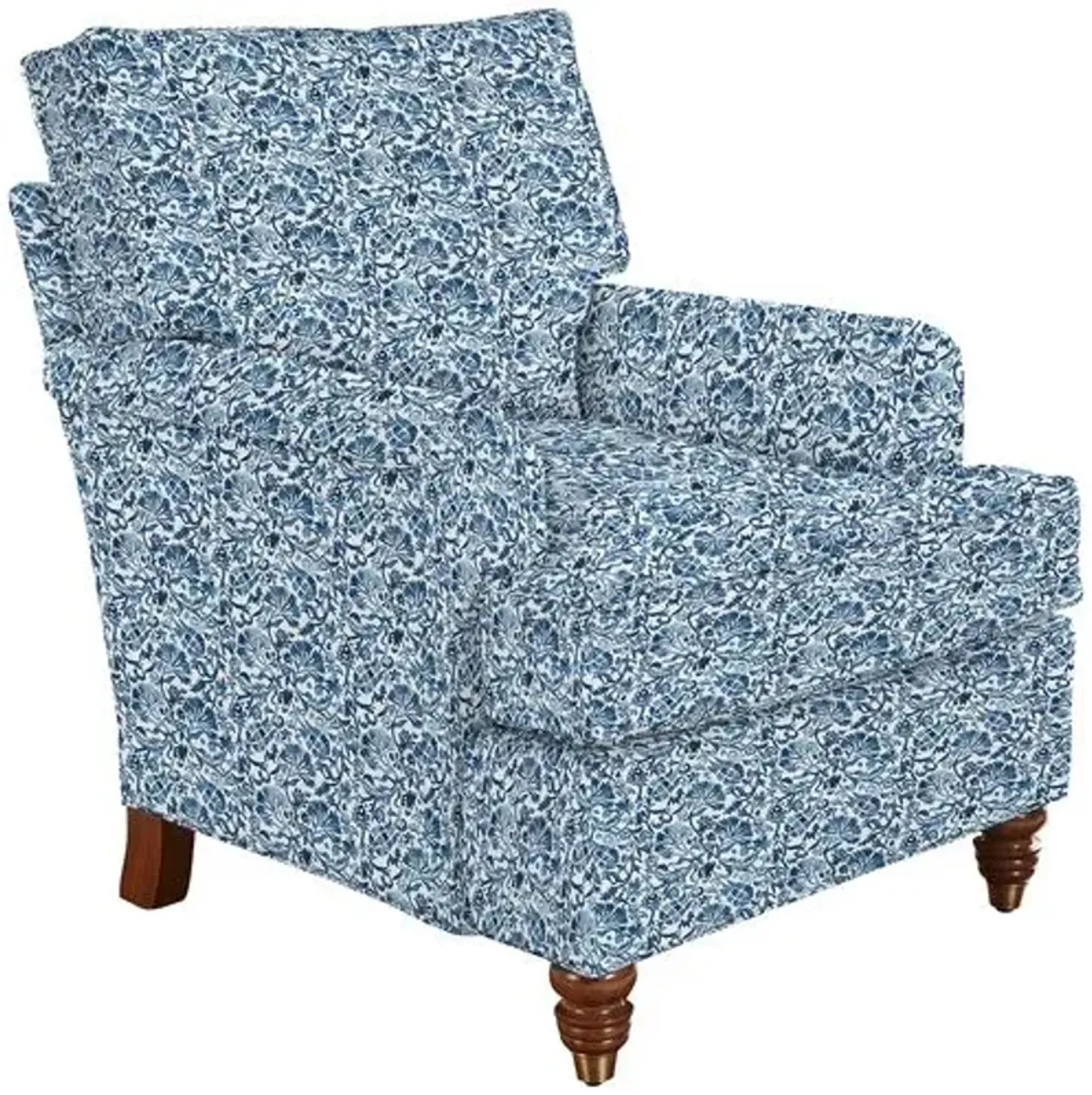 Kate Chair - Indigo Floral - Handcrafted - Blue