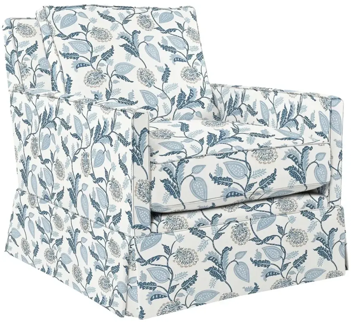 Auburn Club Chair, Reid Indigo Floral