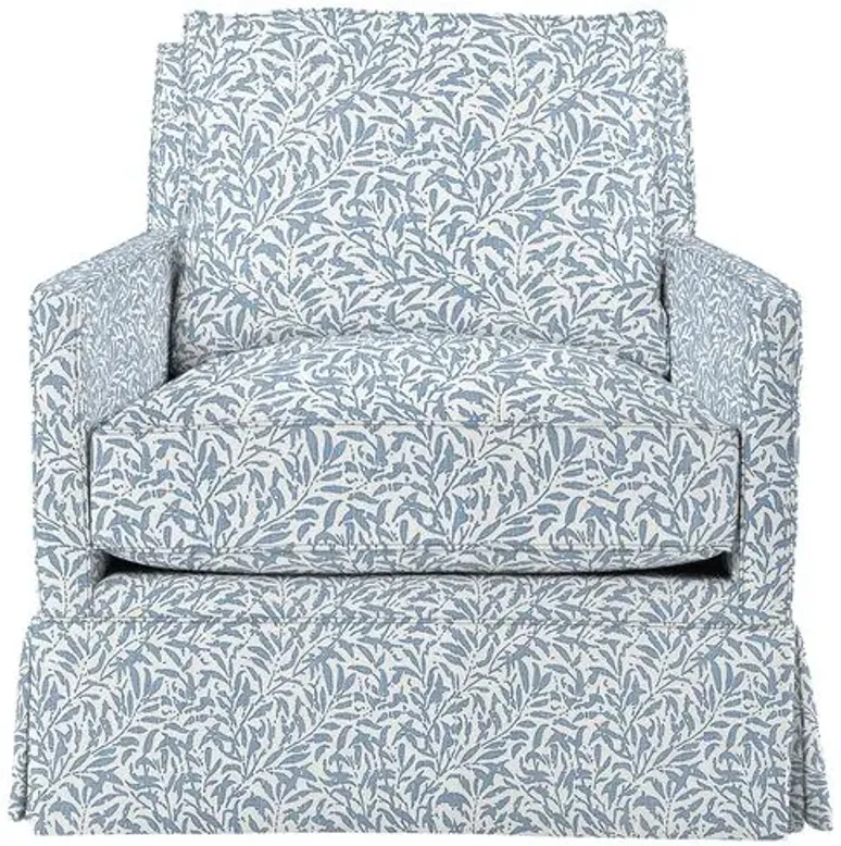 Auburn Club Chair - Lunden Floral - Hancrafted in the USA