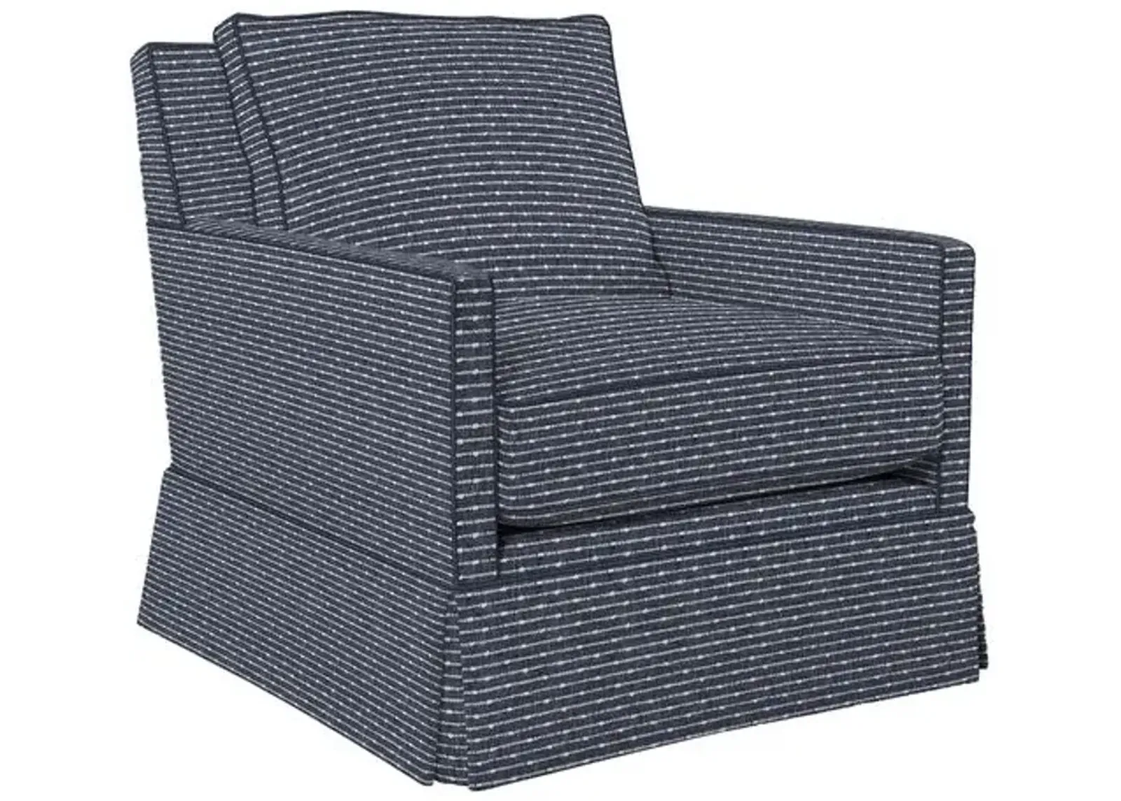 Auburn Club Chair - Marina Stripe - Hancrafted in the USA