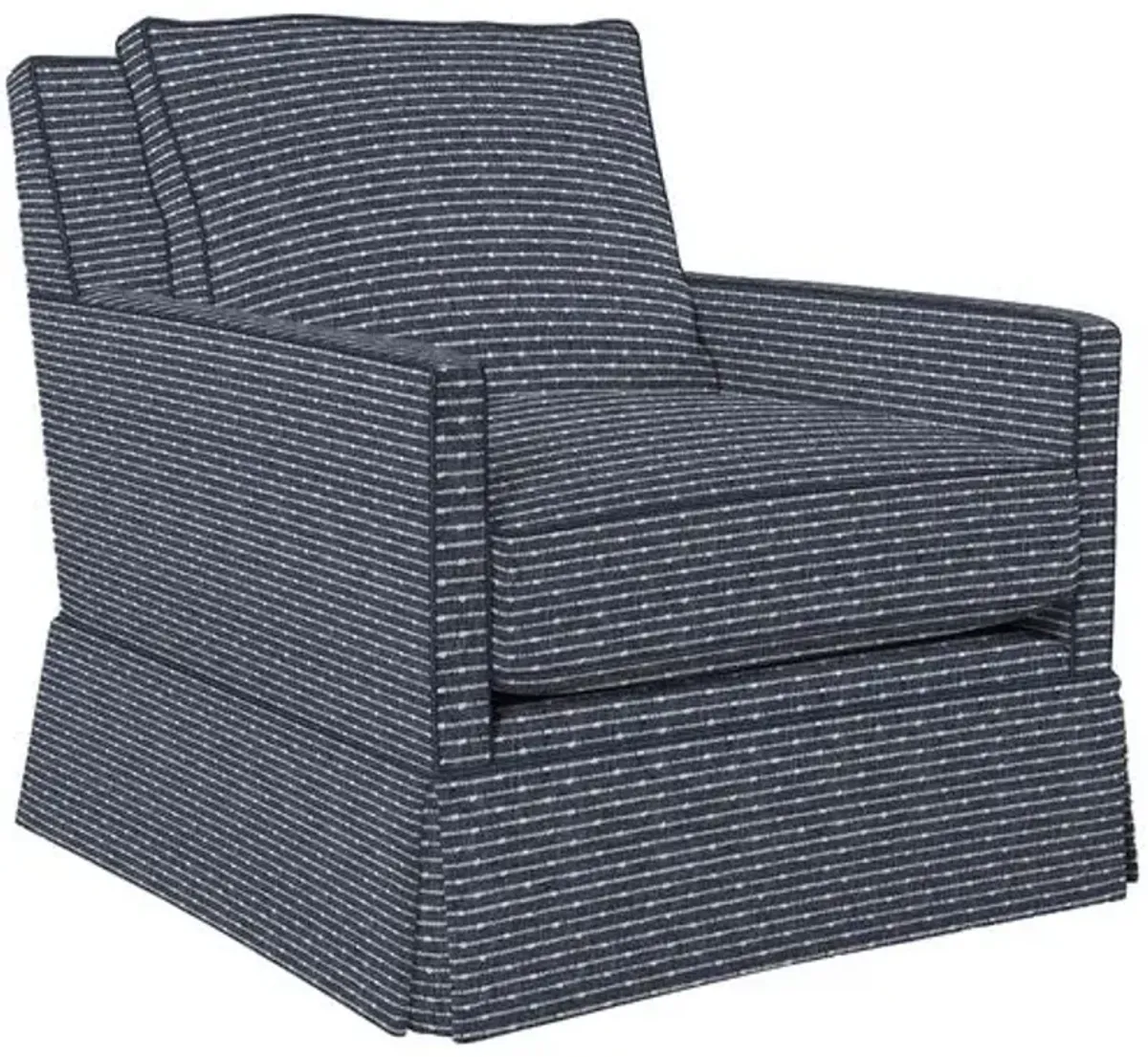 Auburn Club Chair - Marina Stripe - Hancrafted in the USA