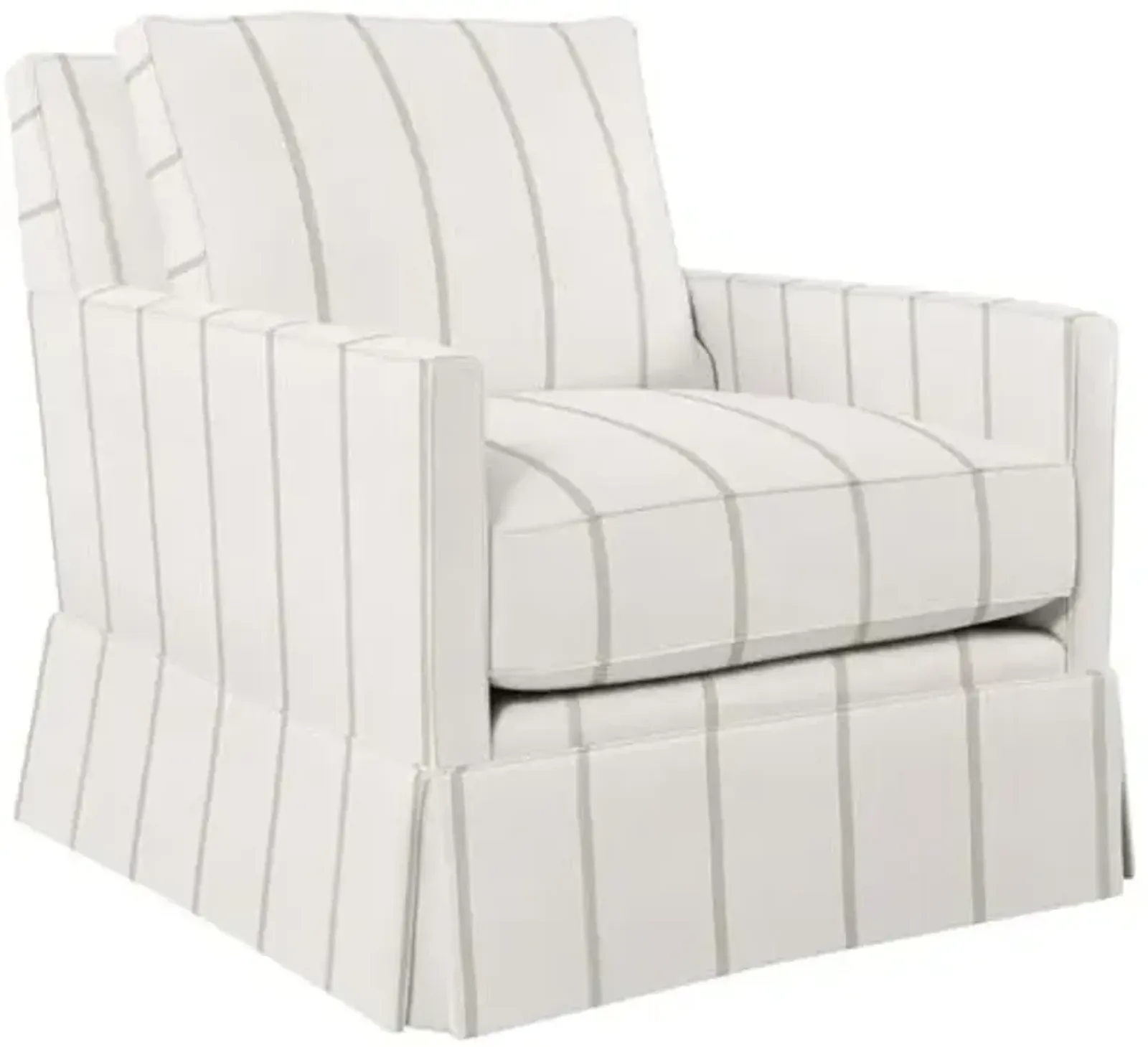 Auburn Club Chair - Jamie Stripe - Hancrafted in the USA