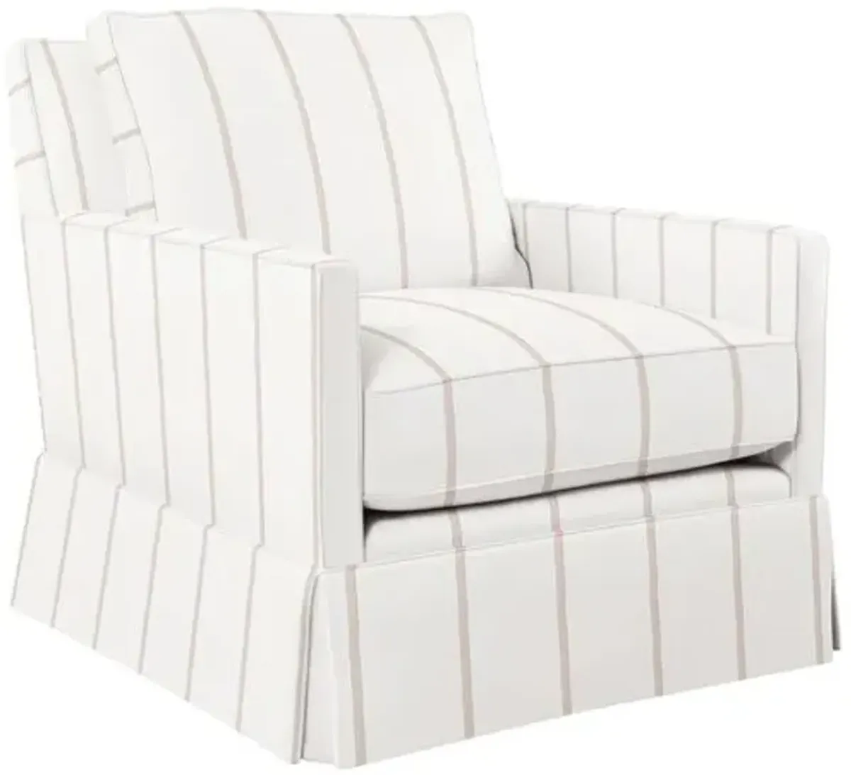 Auburn Club Chair - Jamie Stripe - Hancrafted in the USA