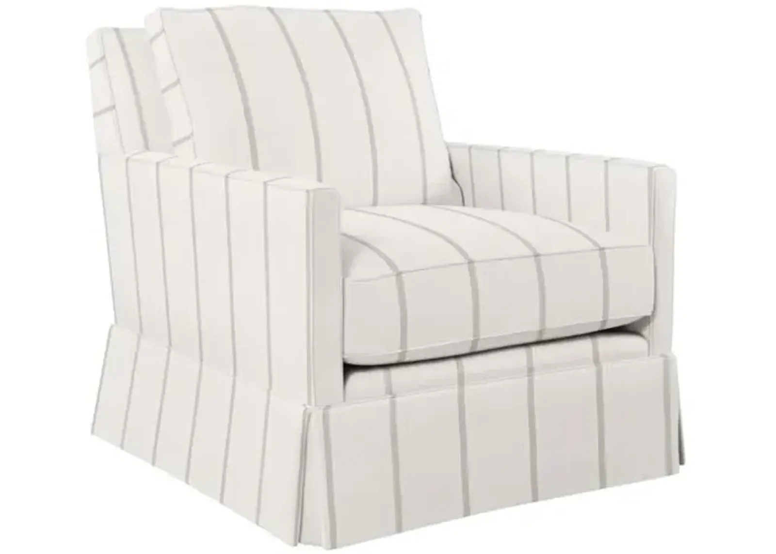 Auburn Club Chair - Jamie Stripe - Hancrafted in the USA