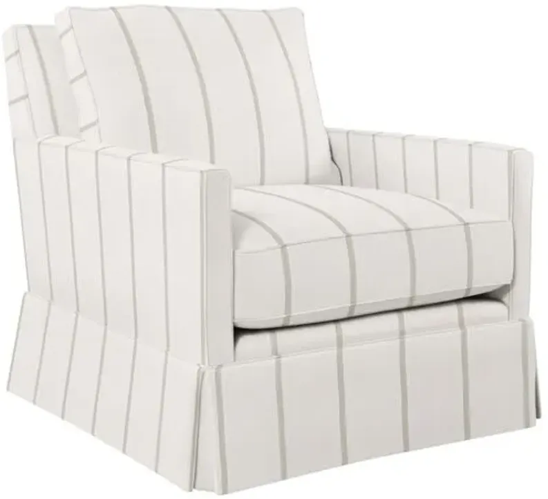 Auburn Club Chair - Jamie Stripe - Hancrafted in the USA