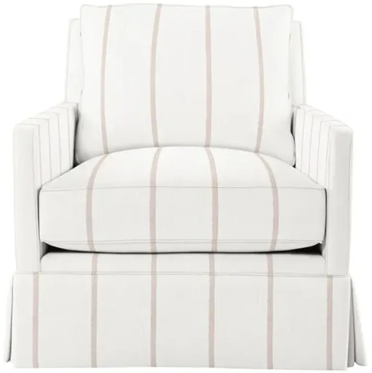 Auburn Club Chair - Jamie Stripe - Hancrafted in the USA