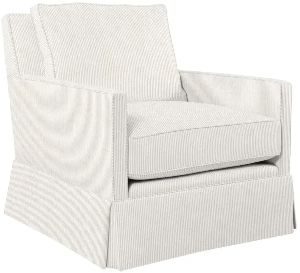 Auburn Club Chair, Inside Out Ticking Stripe