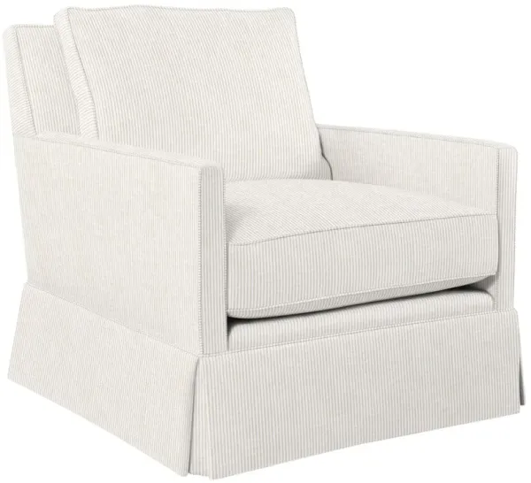 Auburn Club Chair, Inside Out Ticking Stripe