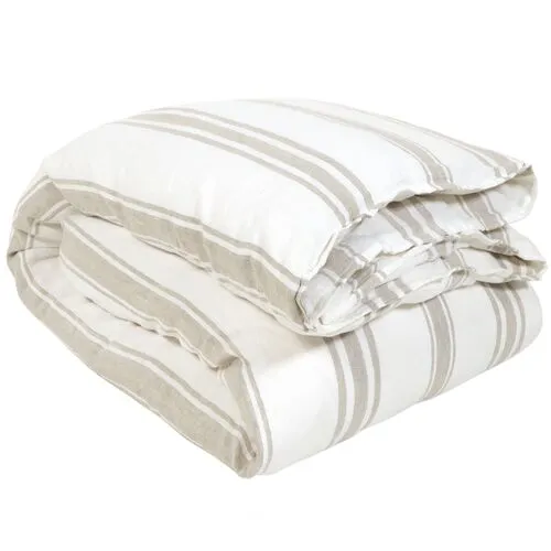 Jackson Duvet - White/Natural - Pom Pom at Home