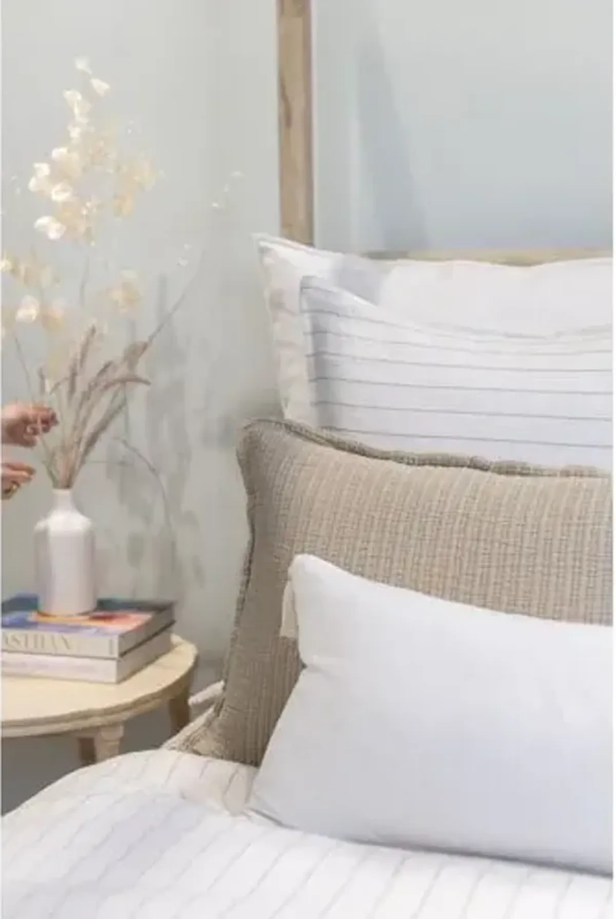 Bianca 14x40 Pillow - White - Pom Pom at Home