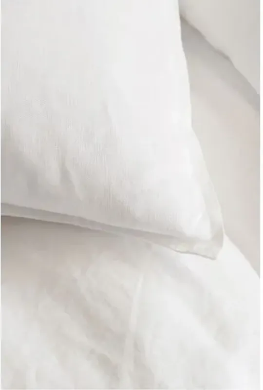 Parker Linen Duvet Set - White - Pom Pom at Home