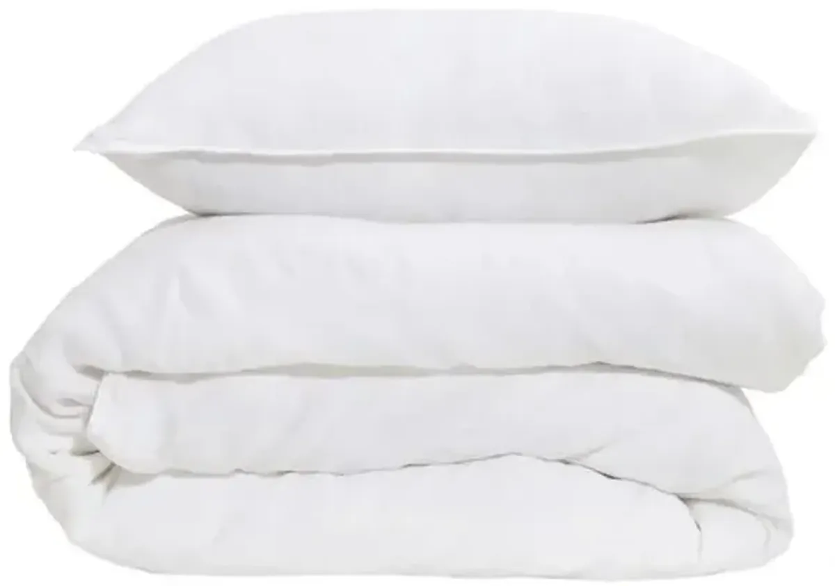 Parker Linen Duvet Set - White - Pom Pom at Home