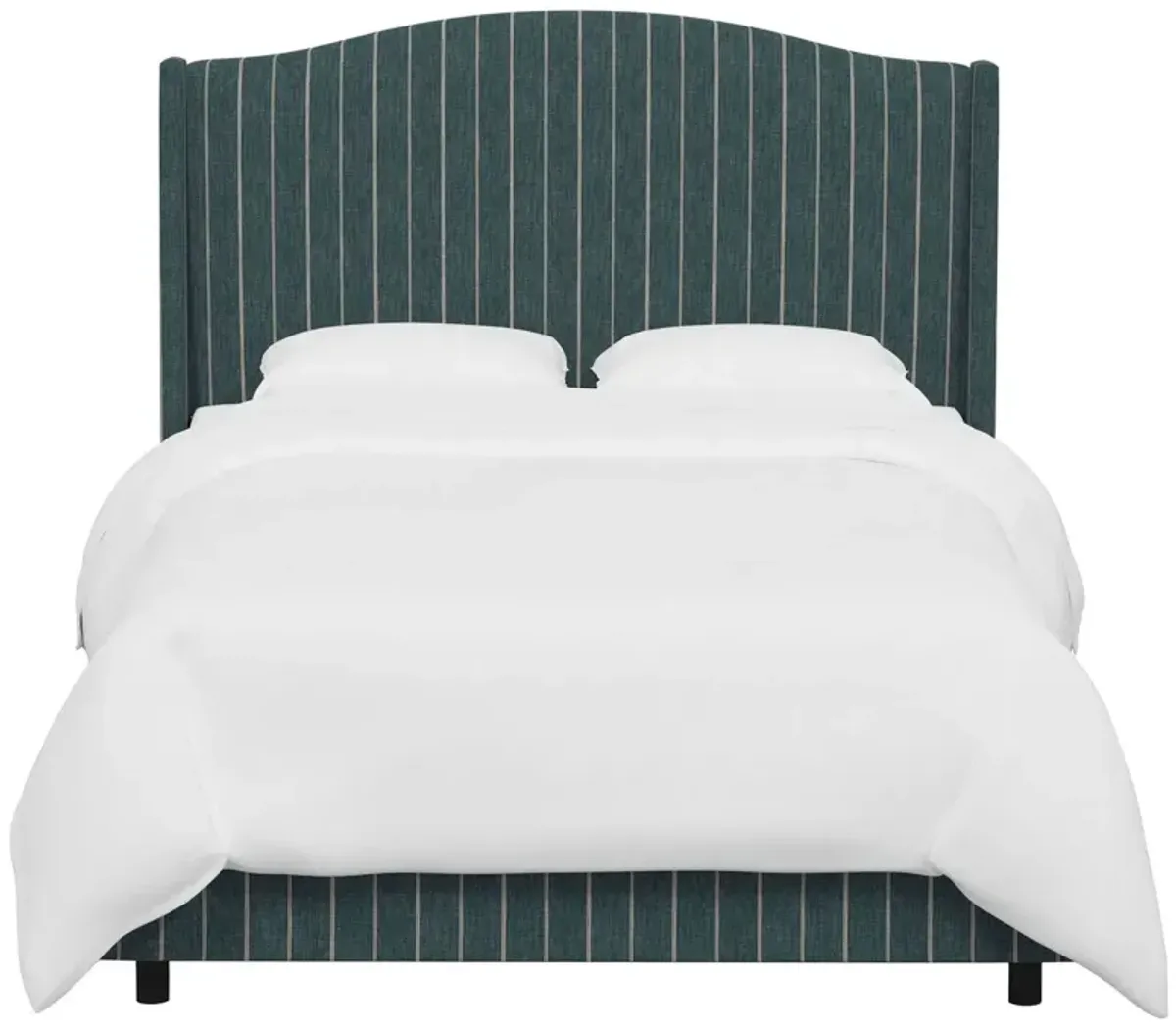 Cole Wingback Bed, Pinstripe