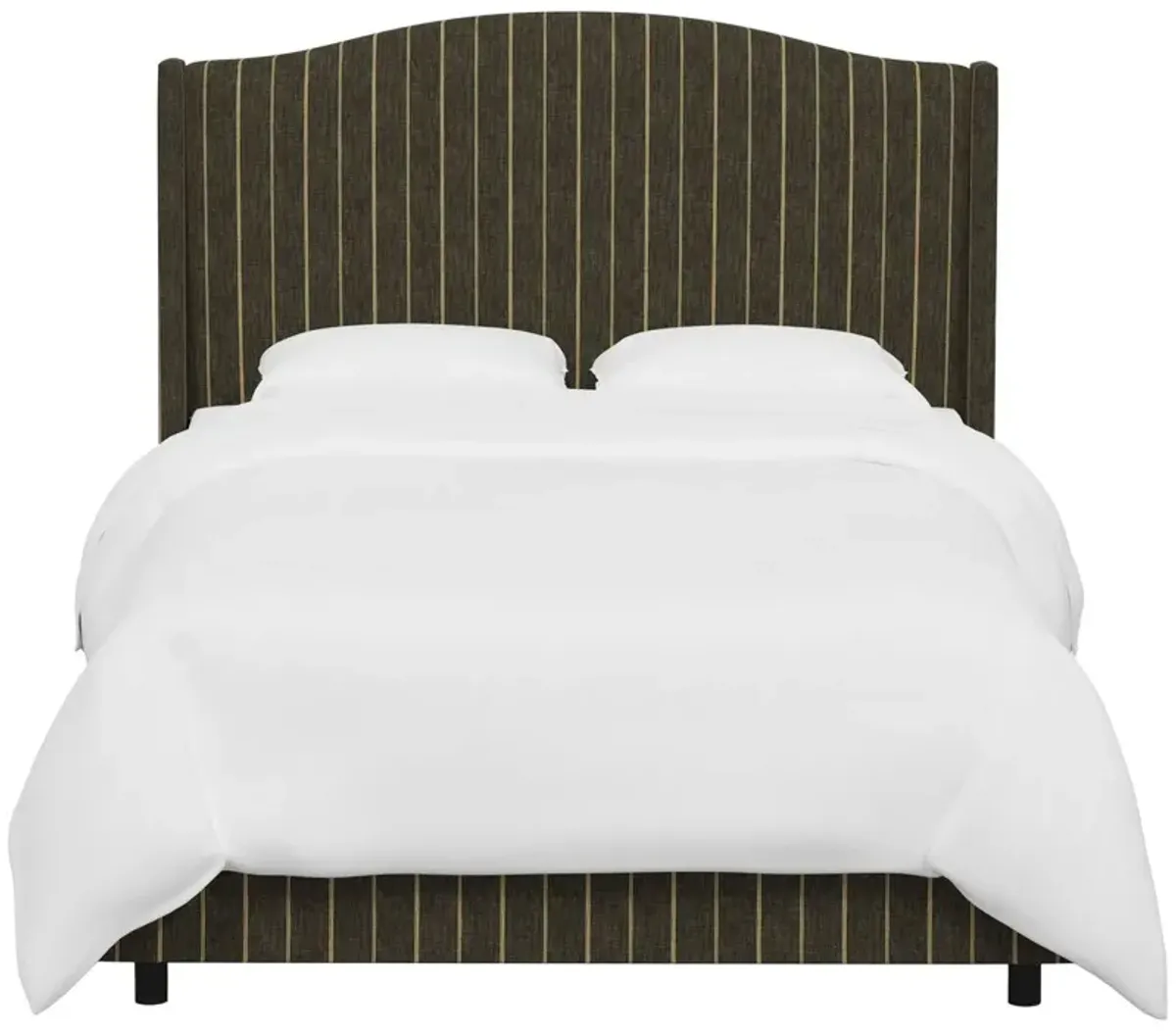 Cole Wingback Bed, Pinstripe