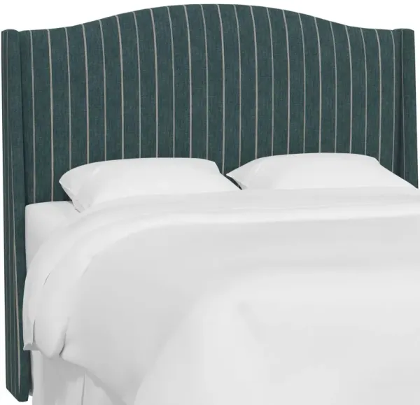 Cole Wingback Headboard, Pinstripe