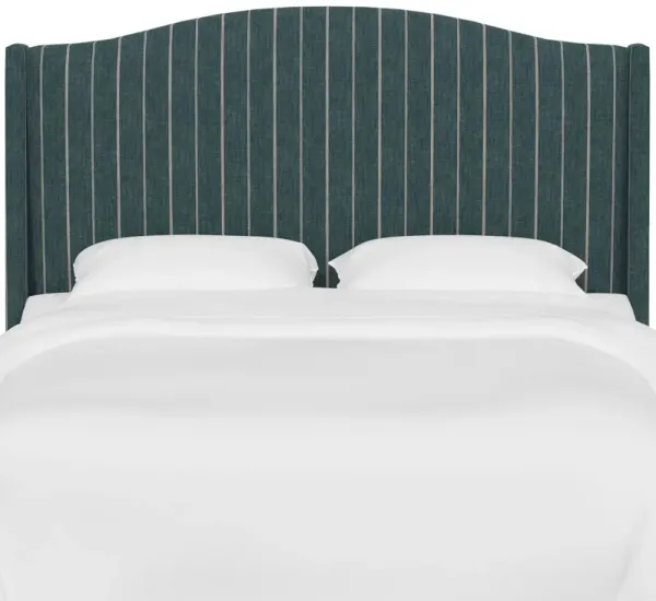 Cole Wingback Headboard, Pinstripe