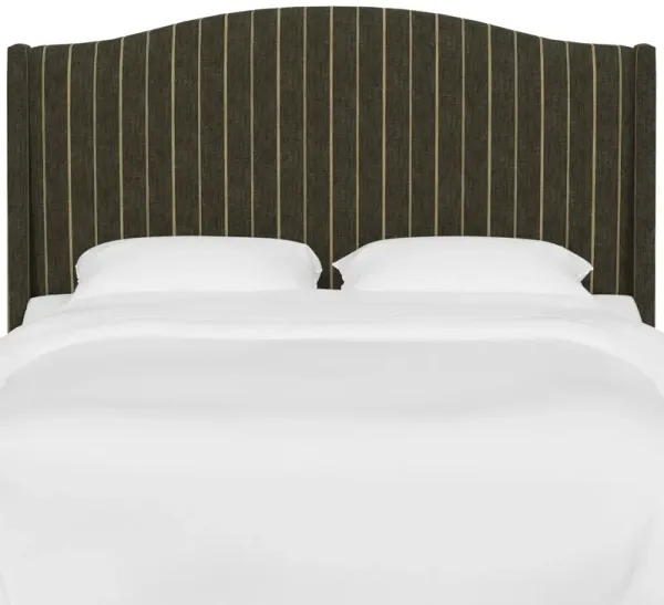 Cole Wingback Headboard, Pinstripe