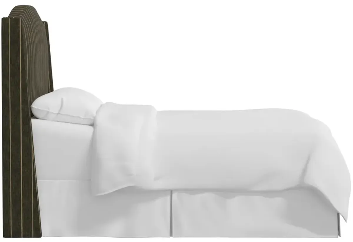 Cole Wingback Headboard, Pinstripe