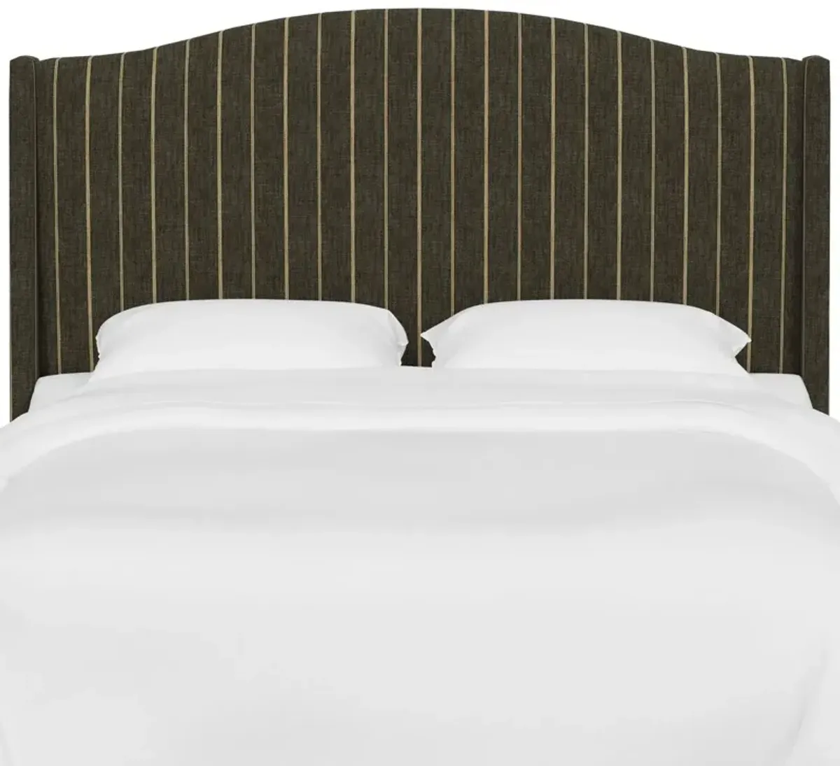 Cole Wingback Headboard, Pinstripe
