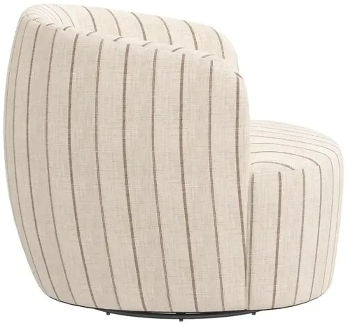 Chester Swivel Chair - Pinstripe