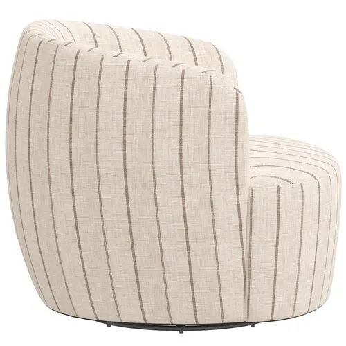 Chester Swivel Chair - Pinstripe