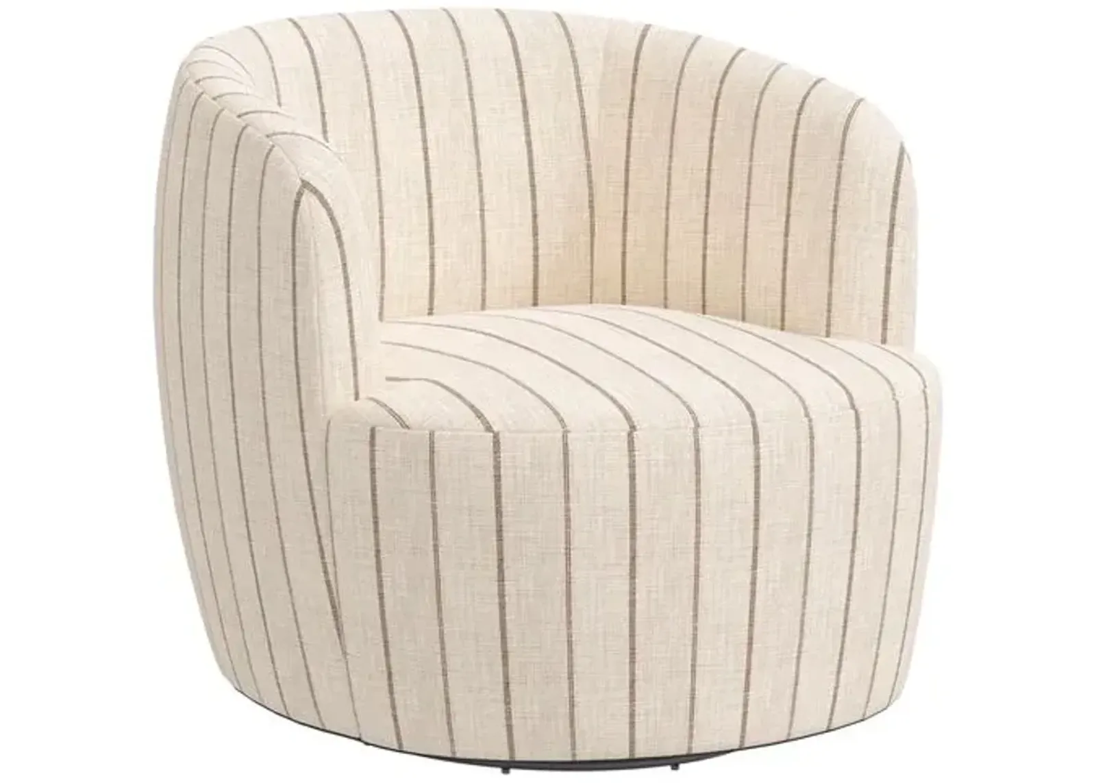 Chester Swivel Chair - Pinstripe