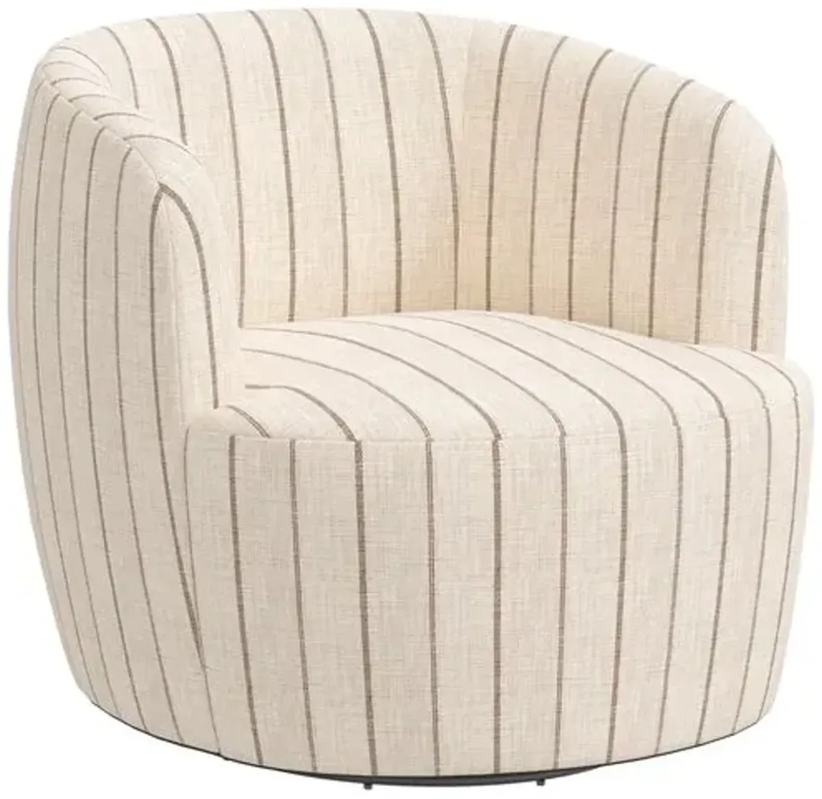 Chester Swivel Chair - Pinstripe