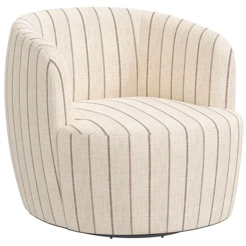 Chester Swivel Chair - Pinstripe