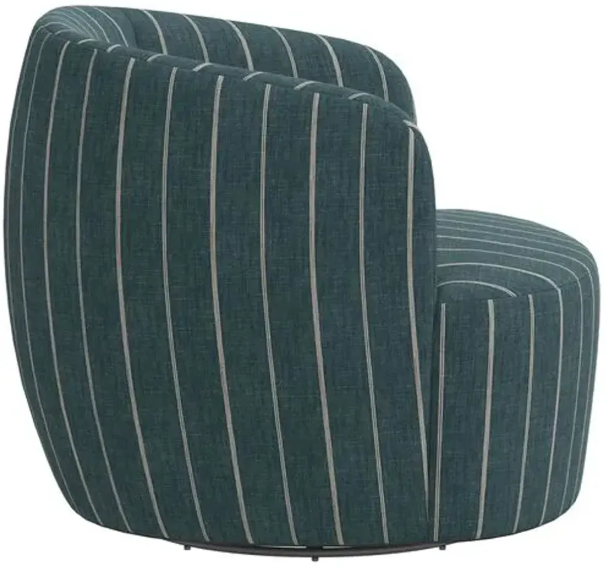 Chester Swivel Chair - Pinstripe