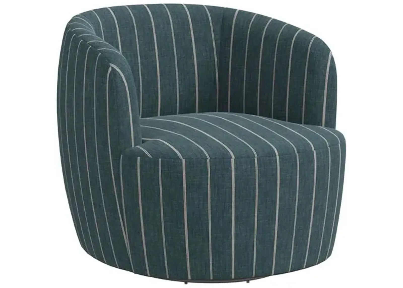 Chester Swivel Chair - Pinstripe