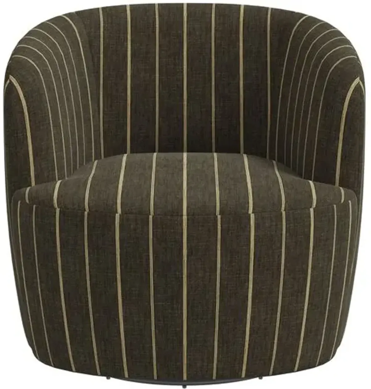 Chester Swivel Chair - Pinstripe