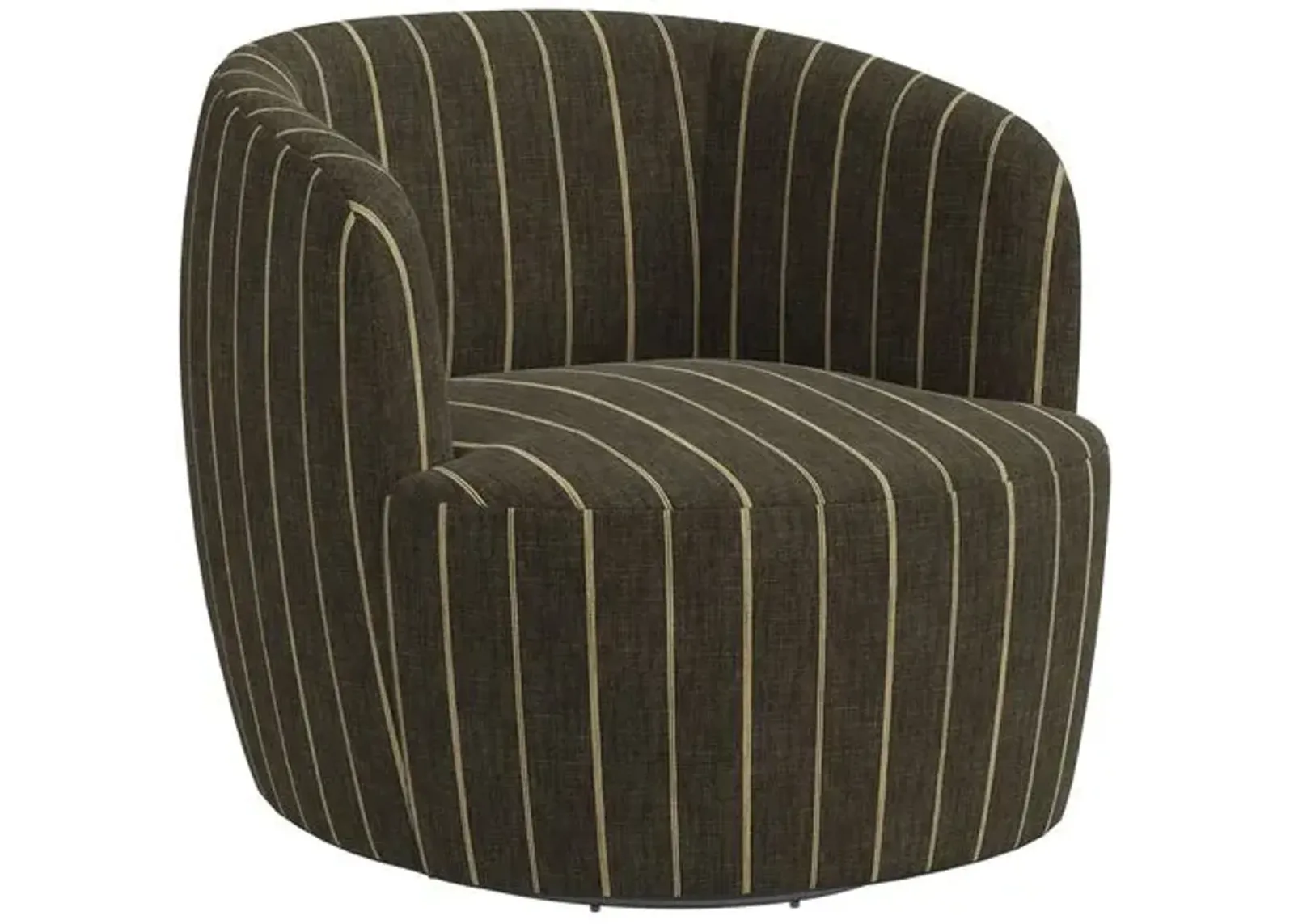 Chester Swivel Chair - Pinstripe