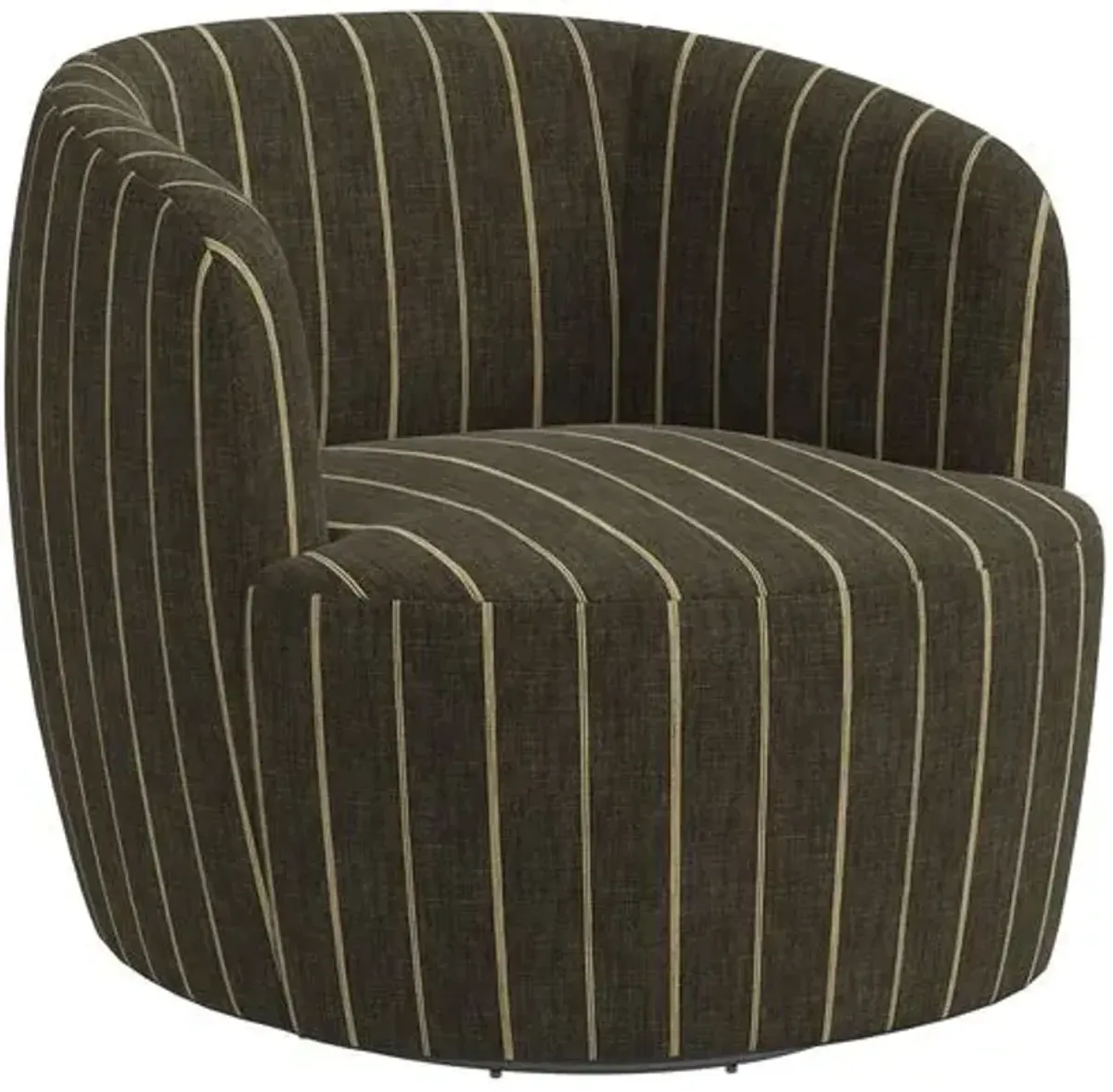 Chester Swivel Chair - Pinstripe