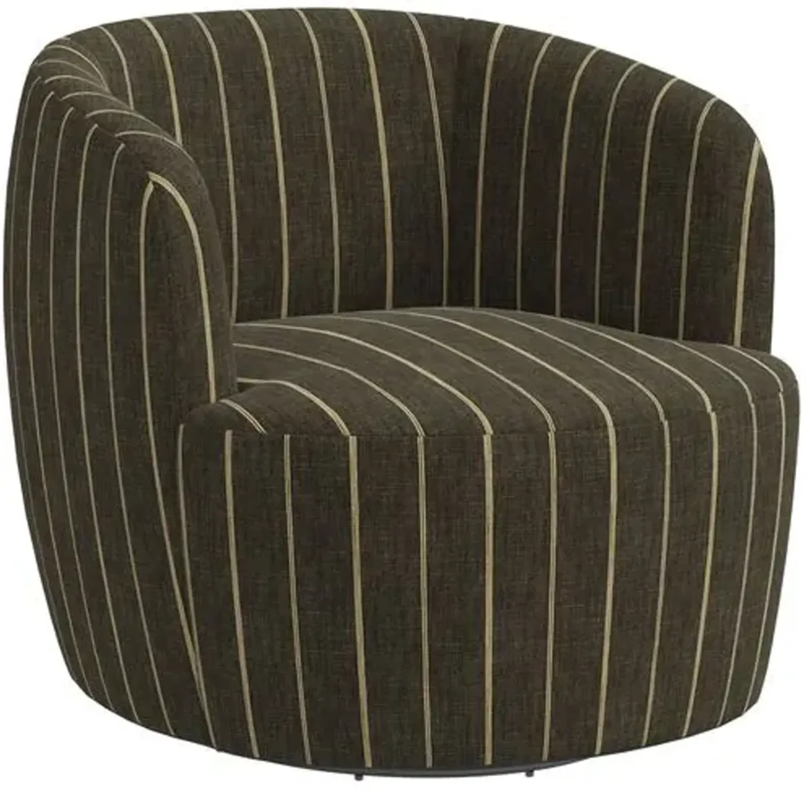 Chester Swivel Chair - Pinstripe