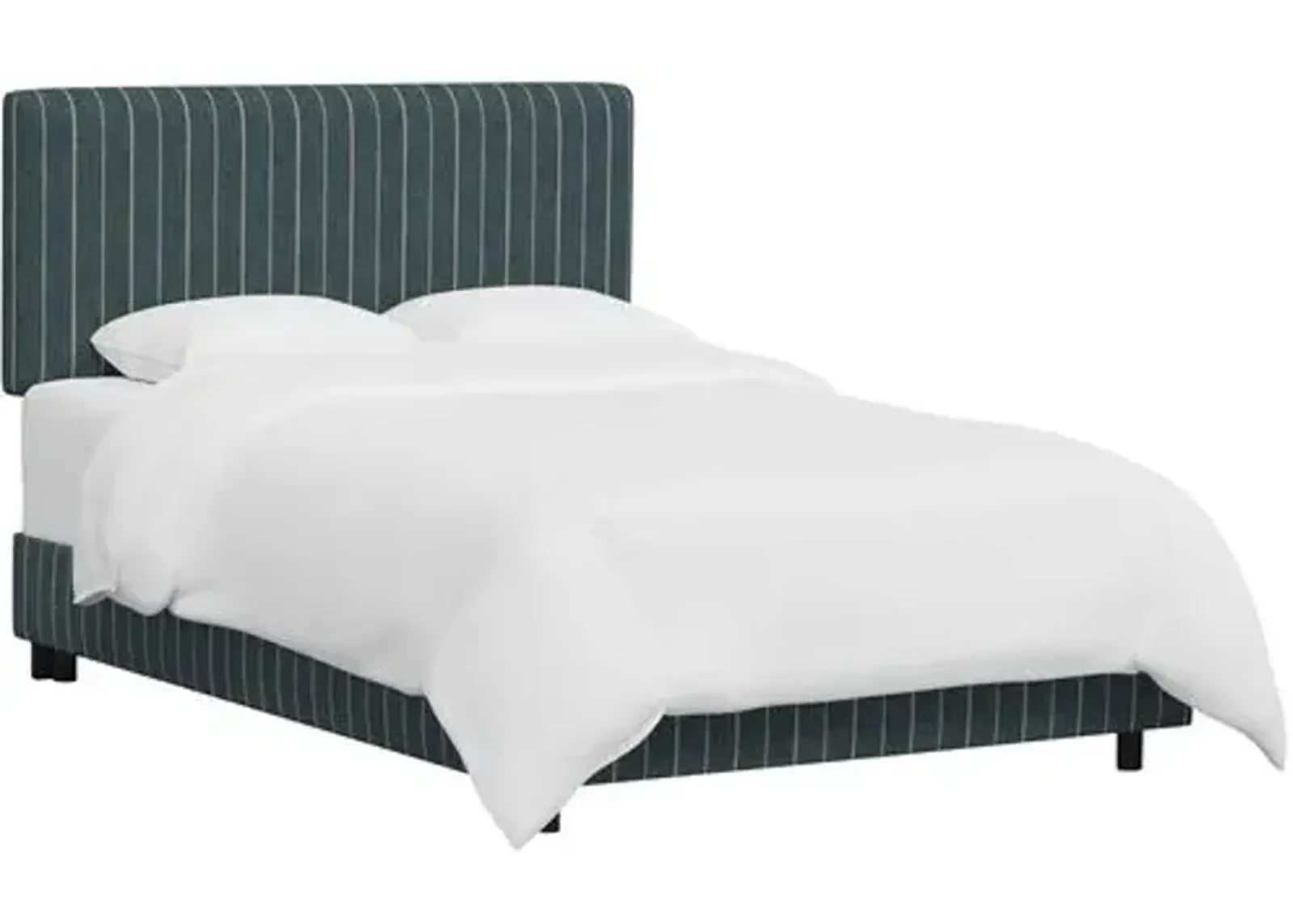 Novak Bed - Pinstripe - Handcrafted - Blue