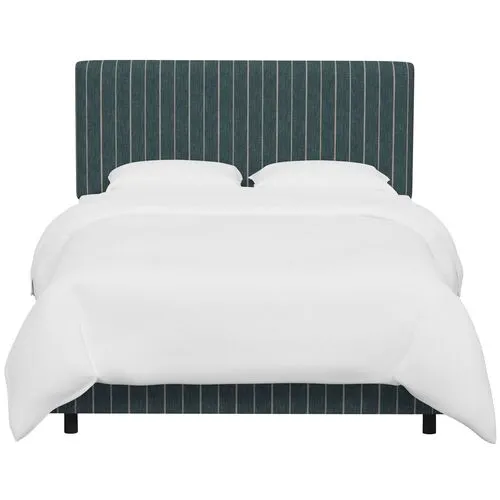 Novak Bed - Pinstripe - Handcrafted - Blue