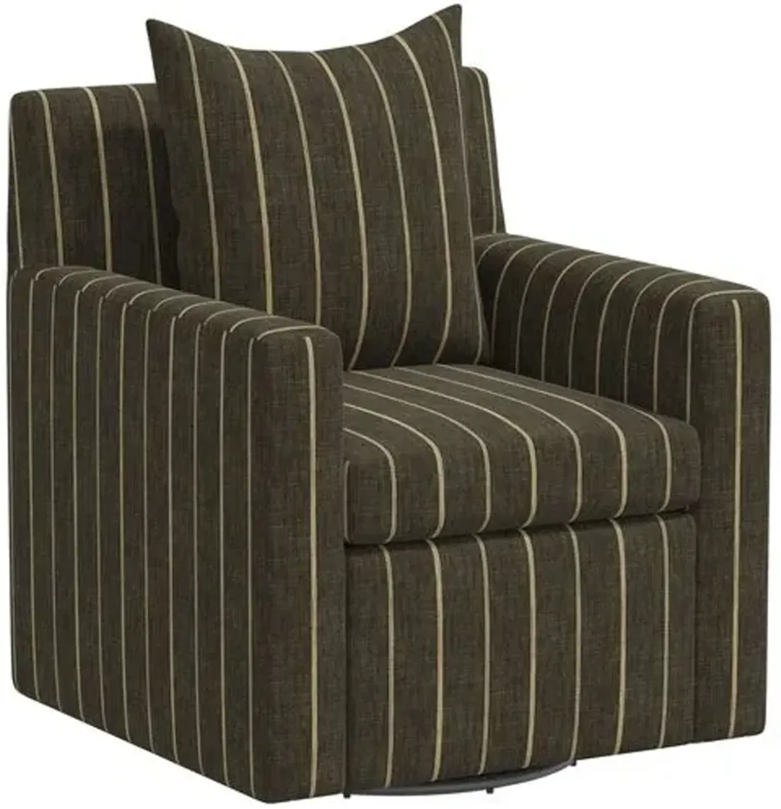 Willa Swivel Chair - Pinstripe - Handcrafted