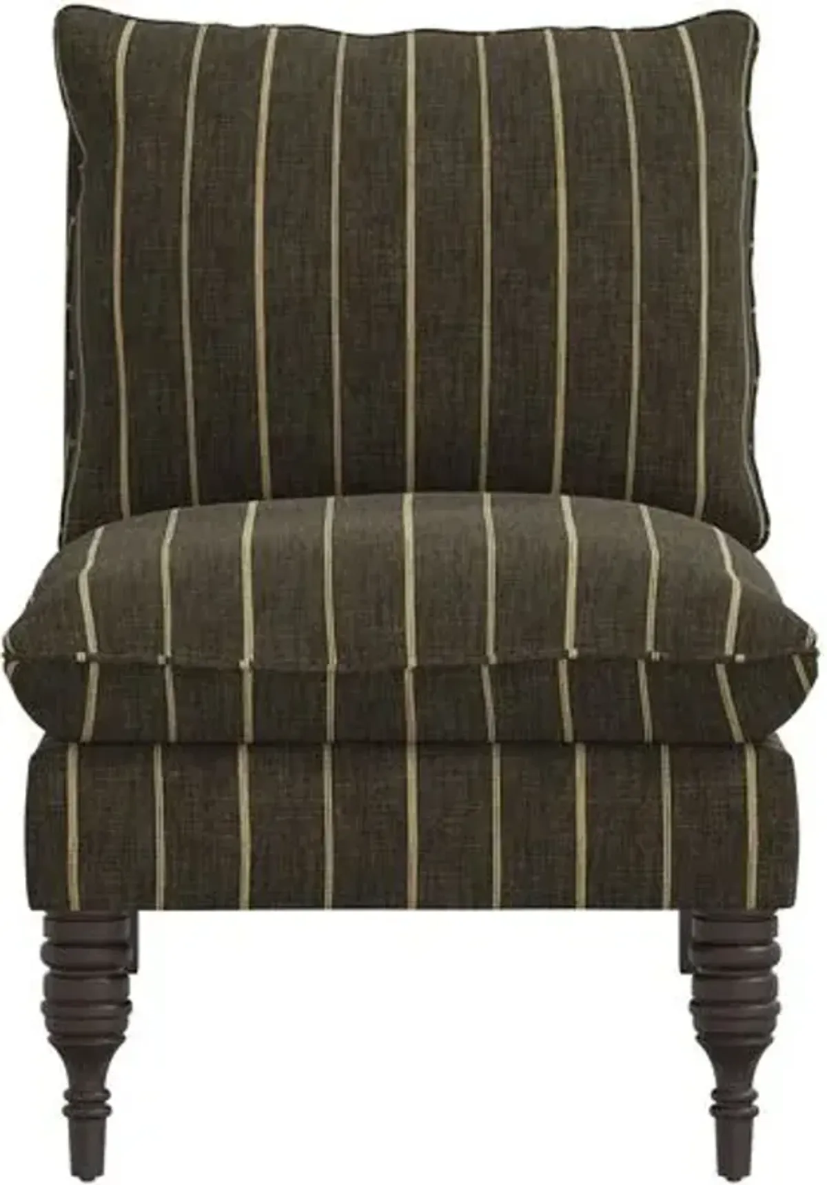 Daphne Slipper Chair - Pinstripe - Gray