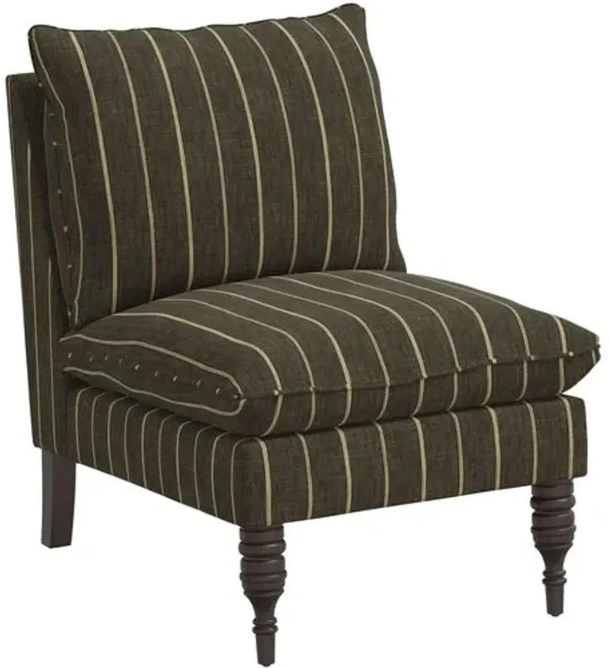 Daphne Slipper Chair - Pinstripe - Gray