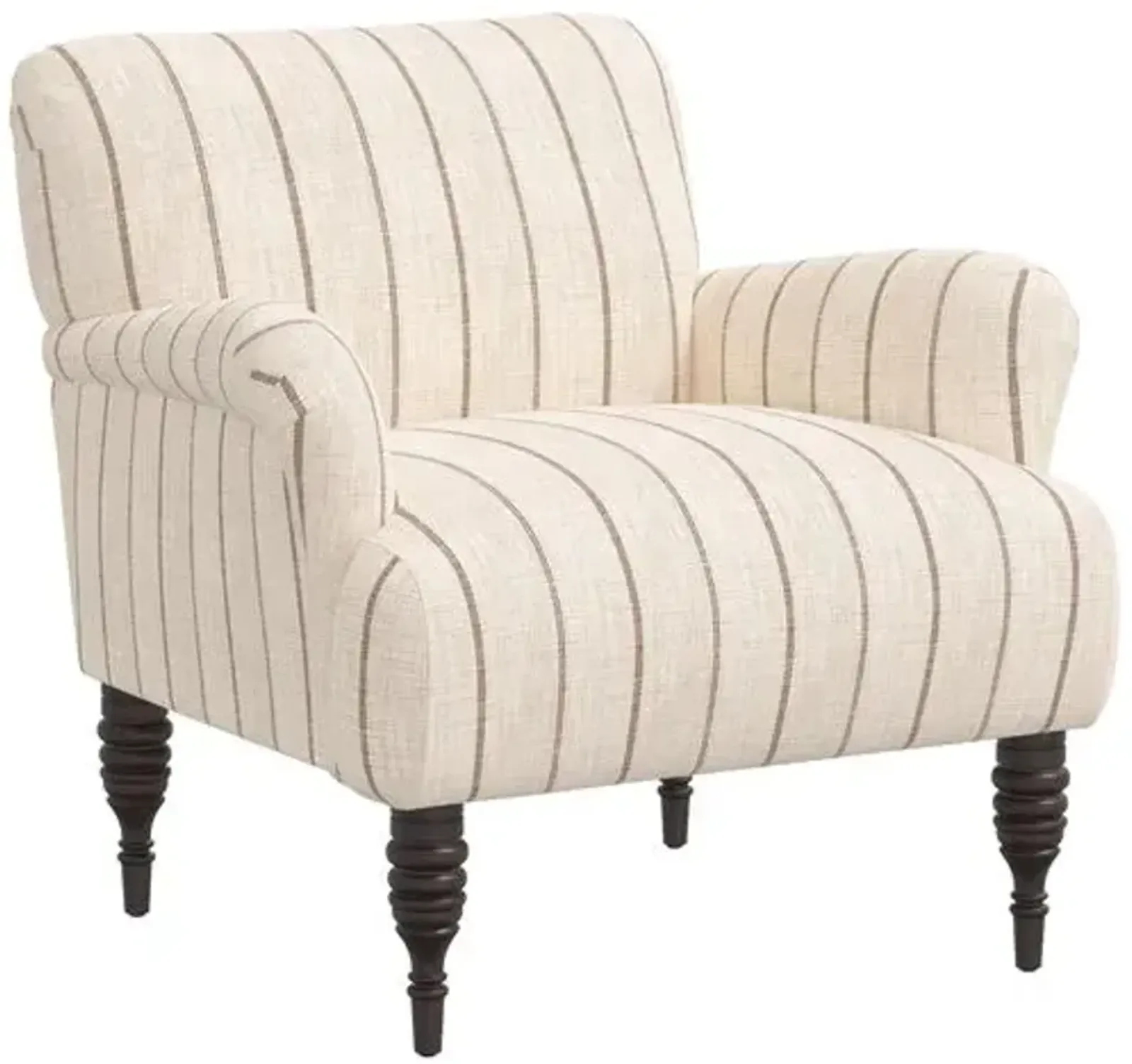 Nicolette Club Chair - Pinstripe - Hancrafted in the USA