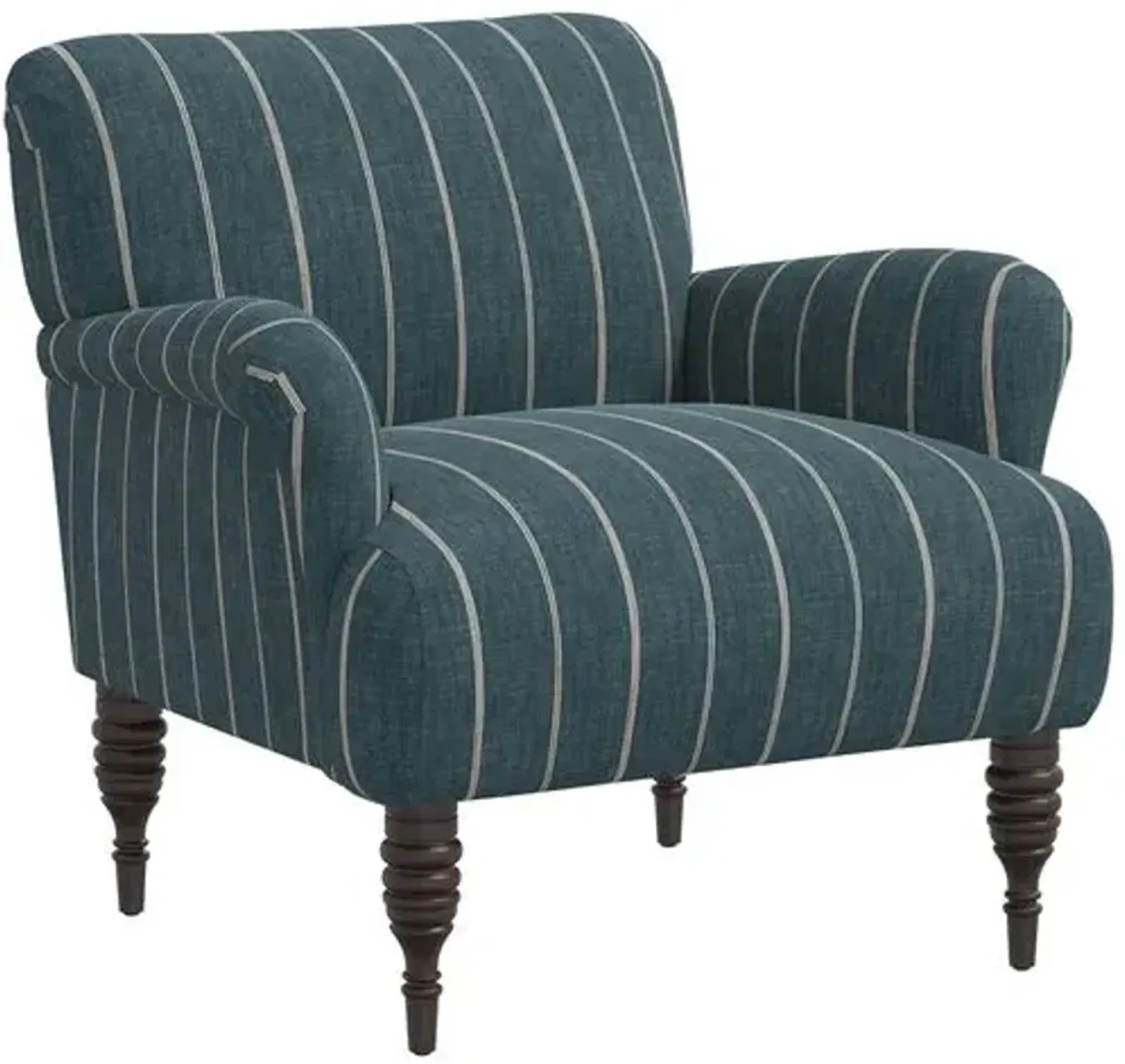 Nicolette Club Chair - Pinstripe - Hancrafted in the USA